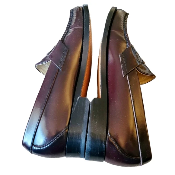 SAS Vintage 1988 Cordovan Leather Penny Loafers New with Original Box Size 8M